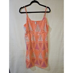 Old Navy Women's Orange Pink Sleeveless Sundress Tank Size XL